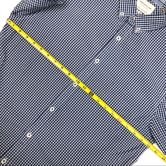 Denim & Flower Button Down Short Sleeve Plaid Shirt - Picture 5 of 7